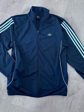 ADIDAS Unisex Track Jacket Men's L - Blue